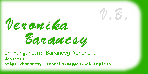 veronika barancsy business card